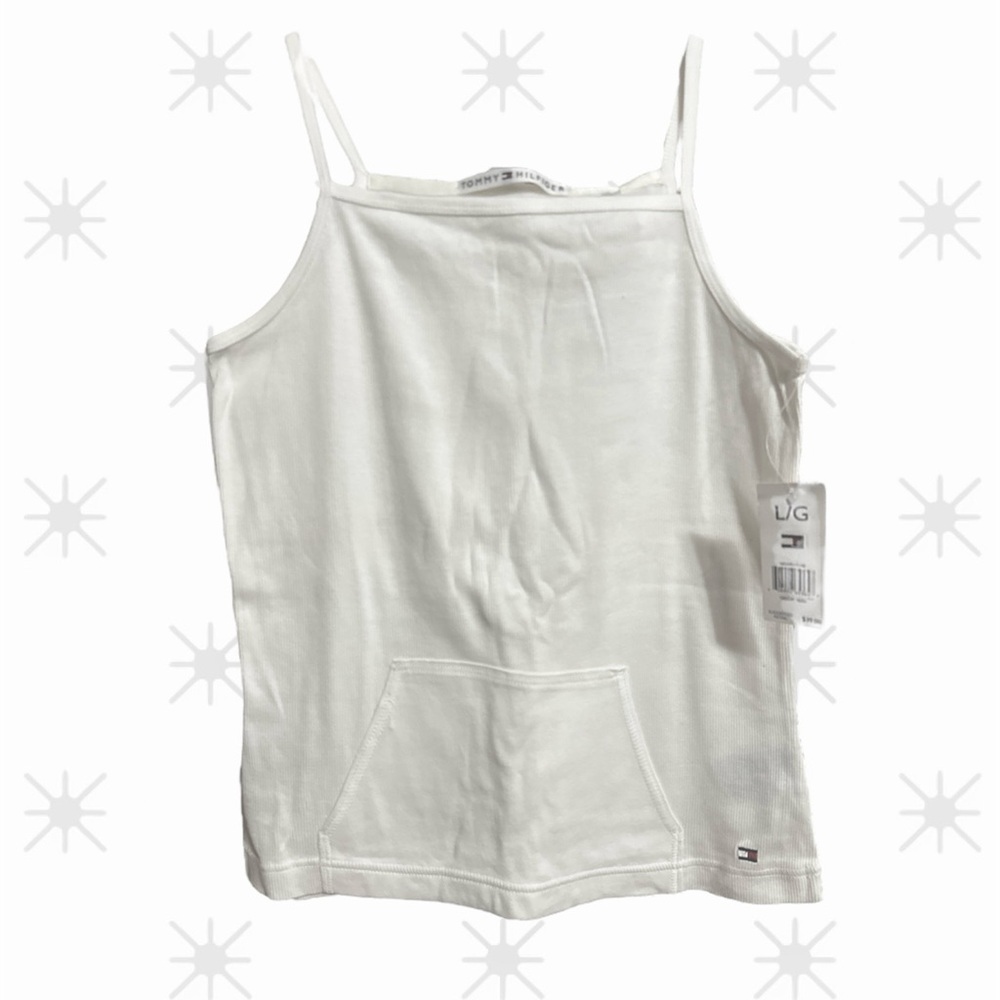 Tommy Hilfiger Vintage (2/2000) Ribbed Logo Tank Top.  NWT L.